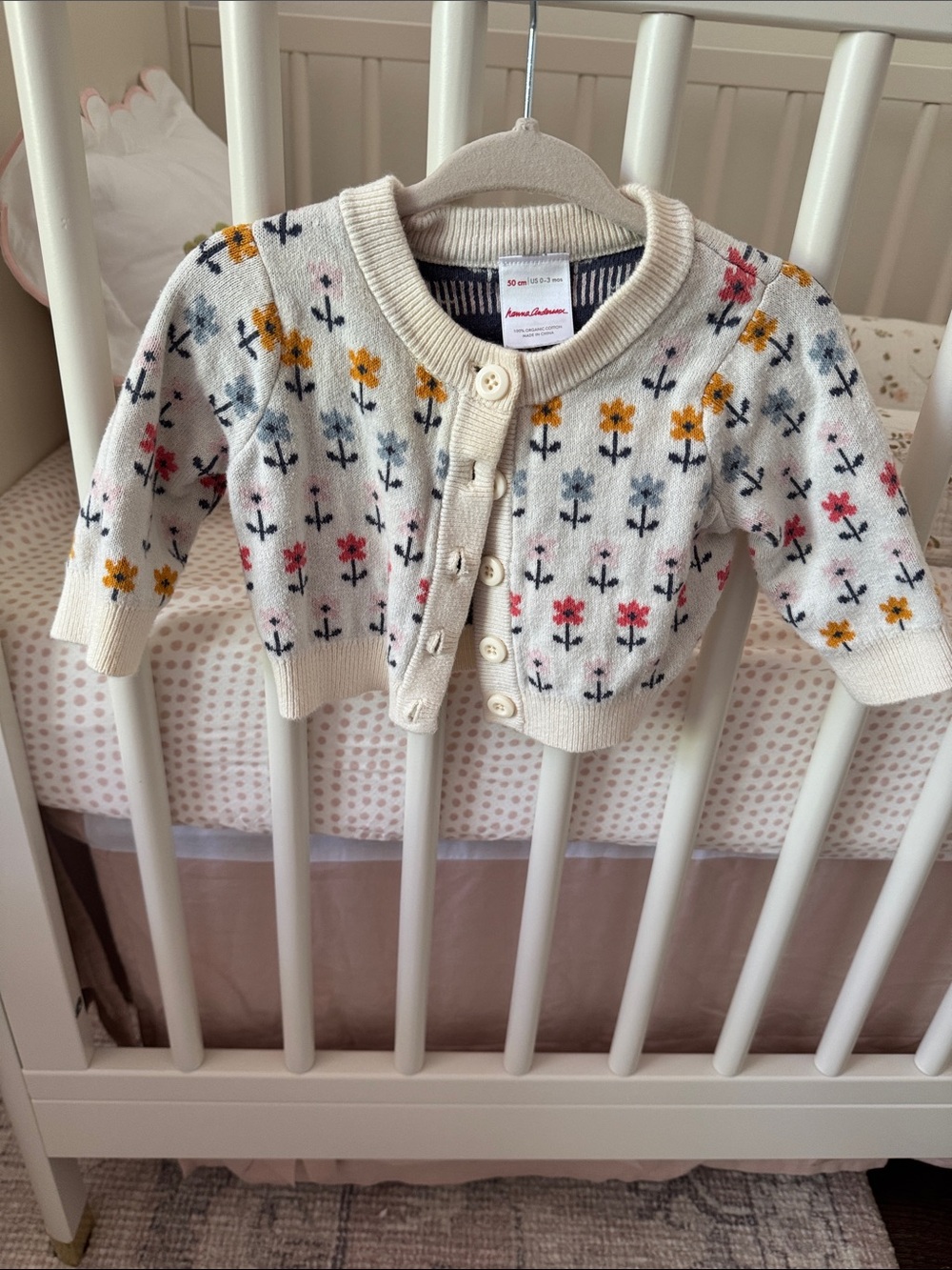 Hanna Andersson Floral Knit Cardigan